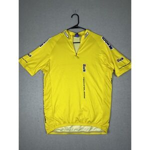Look Cycling Jersey Shirt Mens Large Yellow Performance Technology Short Sleeve